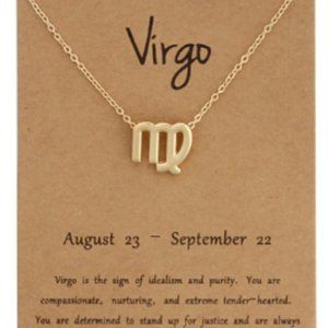 Virgo Zodiac Sign Horoscope Pendant